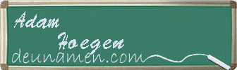 Adam Hoegen Visitenkarte